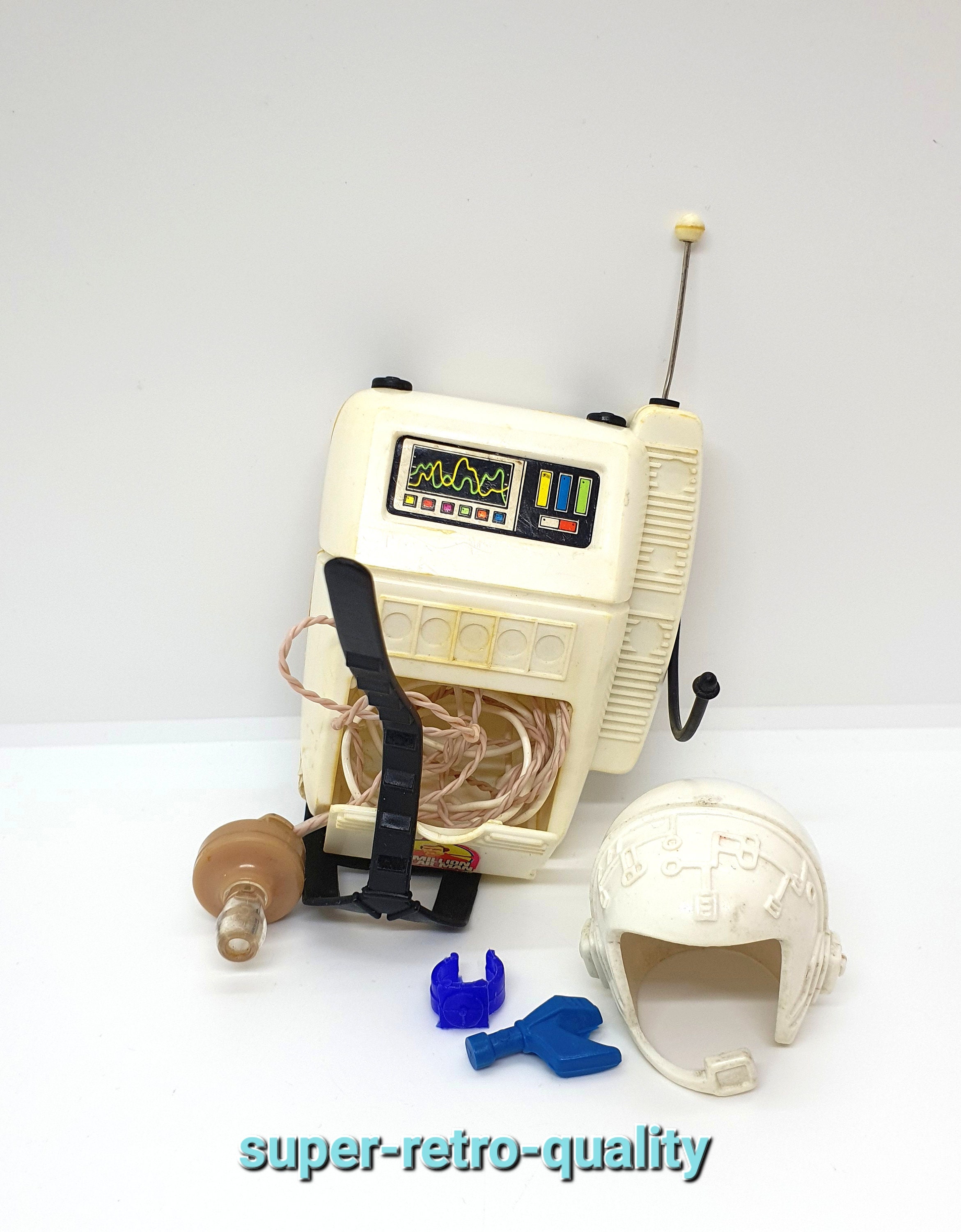 Six Million Dollar Man Kenner With Backpack Radio Bionic Arm Chips