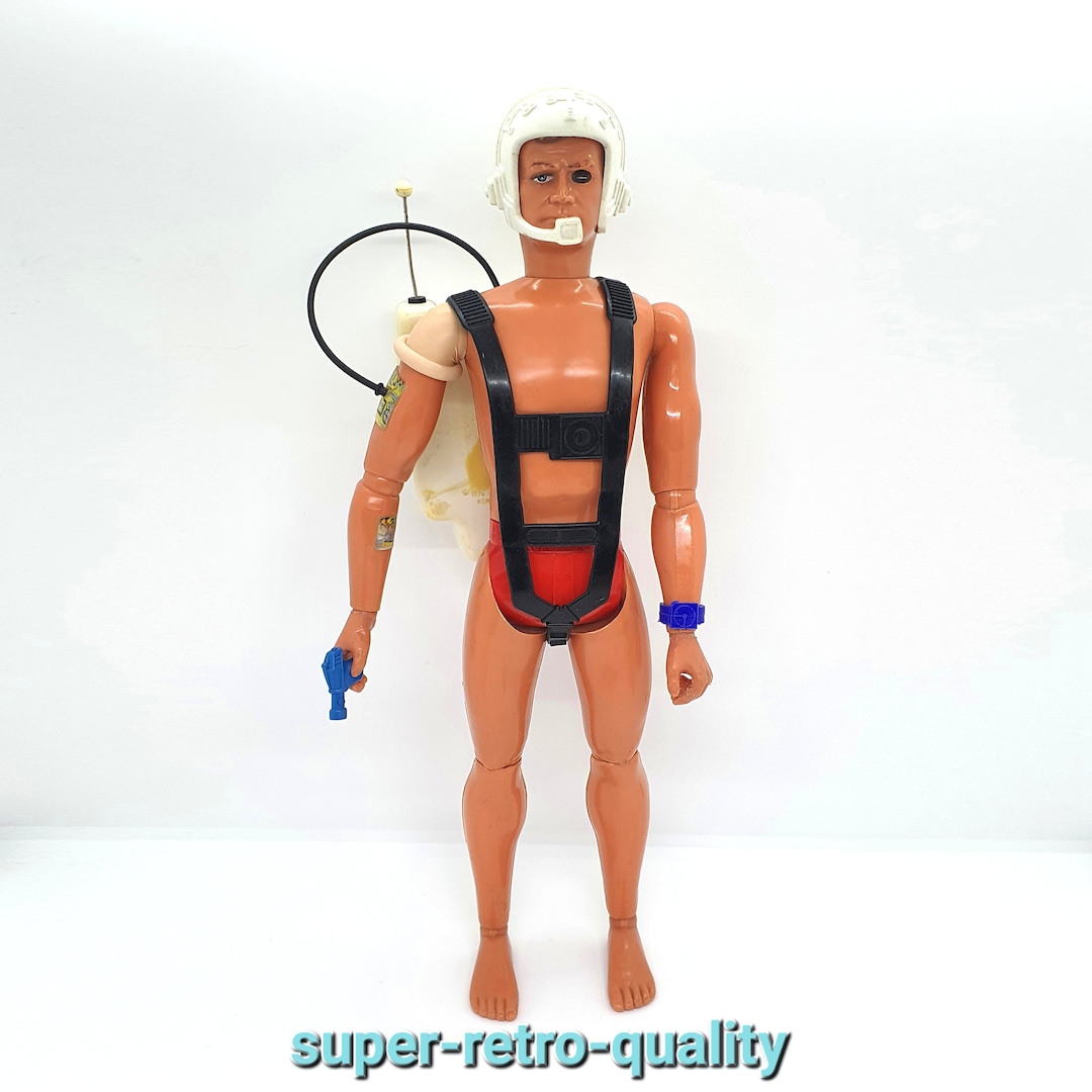 Six Million Dollar Man Kenner With Backpack Radio Bionic Arm Chips