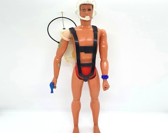 Sechs Millionen Dollar Mann Kenner mit Rucksack Radio Arm Chips und Haut