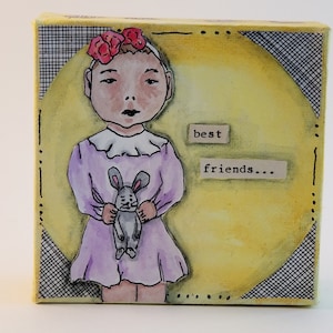 Mixed media art canvas