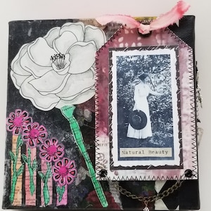 Mixed media art canvas