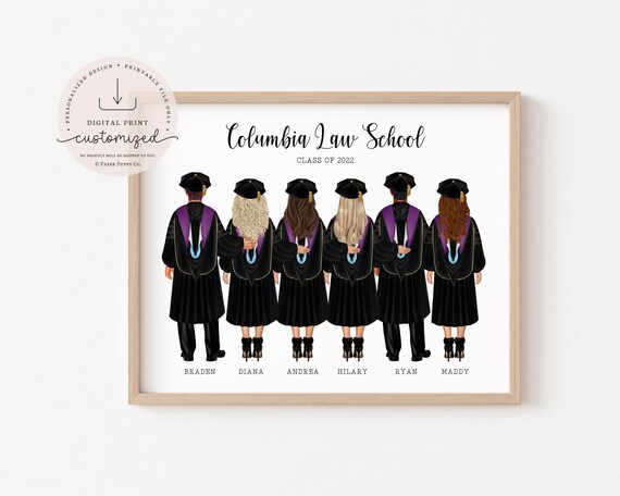 Personalized Graduation Print, Graduation Gift, Friends Graduation Gift, Law School, Graduate School, College Graduation Gift