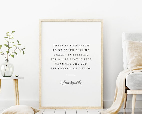 Nelson Mandela Inspirational Quote Print | Printable Wall Art | Modern Typography Print | Quote Print | Inspiration Quote | Digital Download