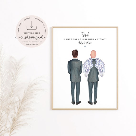 Wedding Memory Table Print, Family Memorial Print, Personalized Memorial Print, Wedding Remembrance Gift, Bereavement Gift, Groom Memorial