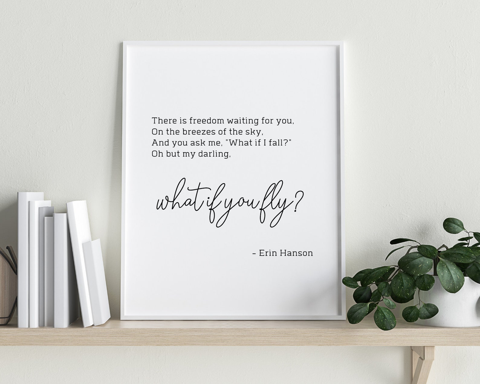 What If You Fly Quote Print Erin Hanson Quote Etsy