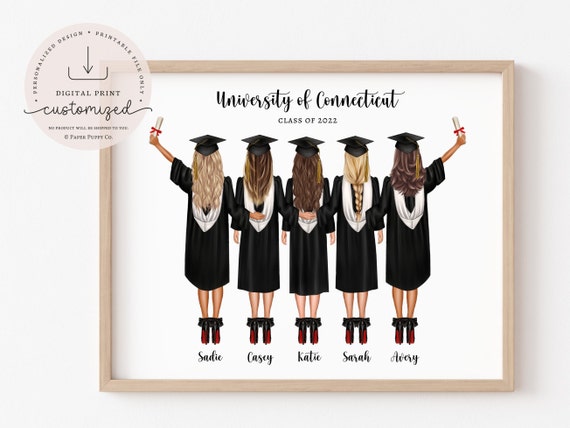 Personalized Graduation Print, Graduation Gift, Friends Graduation Gift, Sister Graduation College Graduate Daughter Graduation Custom Grad
