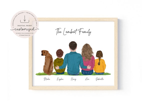 Custom Family Print | Personalized Family Portrait | Gift Ideas | Custom Family Gift Ideas | Home Decor | Digital Download