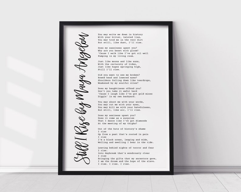 Still I Rise Poem By Maya Angelou Print Printable Wall Art Etsy still-i-rise-poem-by-maya-angelou-print-printable-wall-art-etsy