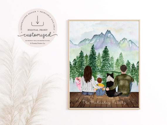 Custom Family Print | Personalized Family Portrait | Gift Ideas | Custom Family Gift Ideas | Home Decor | Digital Download