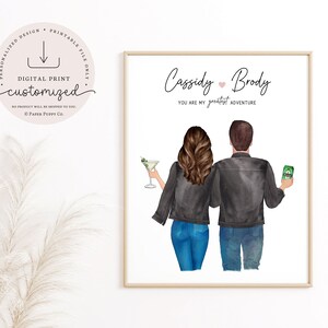 Personalized Couple Print, Anniversary Gift, Couples Gift, Gift for Her, Boyfriend Girlfriend Print, Gift for Him, Gift for Her
