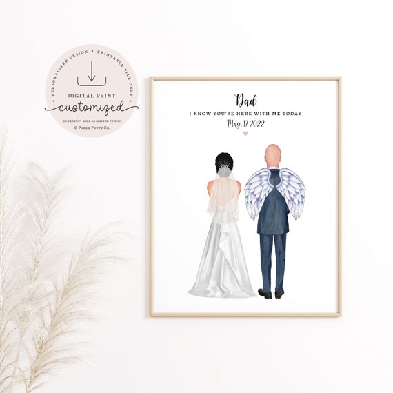 Wedding Memory Table Print, Family Memorial Print, Personalized Memorial Print, Wedding Remembrance Gift, Bereavement Gift, Bride Memorial