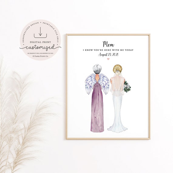 Wedding Memory Table Print, Family Memorial Print, Personalized Memorial Print, Wedding Remembrance Gift, Bereavement Gift, Bride Memorial
