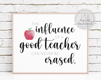 Teacher Quote Print | Classroom Education Print | Teacher Gift | Teacher Appreciation | Classroom Print | Classroom Decor | Digital