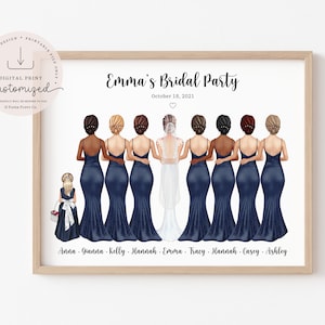 Bachelorette Party Gifts For Bride | Bridesmaid Gifts | Bridesmaid Print | Bridal Party Gifts | Bride Tribe Print | Custom Bridesmaid Gift
