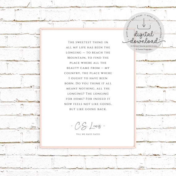 C.S. Lewis Quote Wall Art, Inspirational Quote Print, Motivational Quote Wall Art, Minimal Wall Art, Typography Print, Digital Download