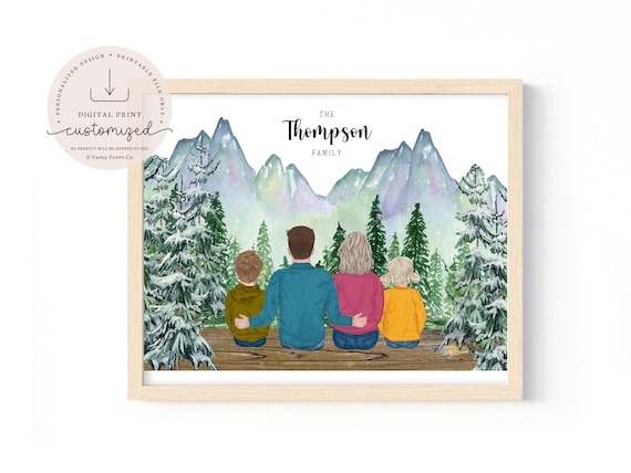 Custom Family Print | Personalized Family Portrait | Gift Ideas | Custom Family Gift Ideas | Home Decor | Digital Download