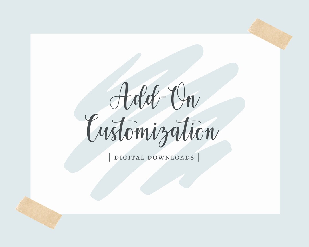 Add-on Customization for Digital Downloads - Etsy