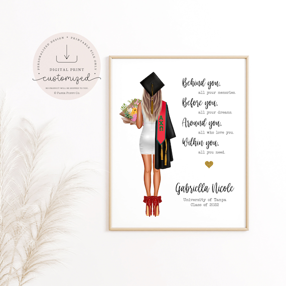 Personalized Graduation Print, Graduation Gift, Friends Graduation Gift, Sister Graduation College Graduate Daughter Graduation Custom Grad