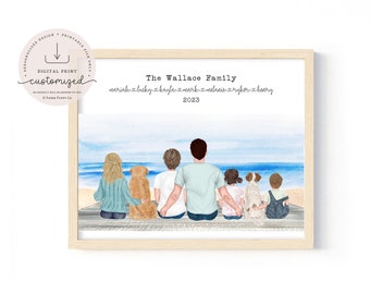 Custom Family Print | Personalized Family Portrait | Gift Ideas | Custom Family Gift Ideas | Home Decor | Digital Download