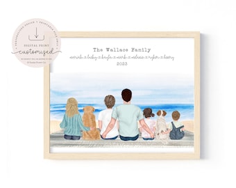 Custom Family Print | Personalized Family Portrait | Gift Ideas | Custom Family Gift Ideas | Home Decor | Digital Download