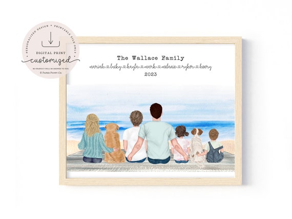 Custom Family Print | Personalized Family Portrait | Gift Ideas | Custom Family Gift Ideas | Home Decor | Digital Download