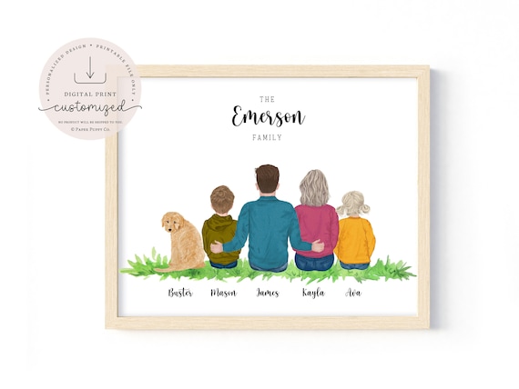 Custom Family Print | Personalized Family Portrait | Gift Ideas | Custom Family Gift Ideas | Home Decor | Digital Download