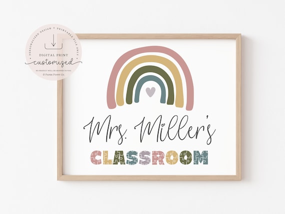 DIGITAL Custom Classroom Print | Personalized Teacher Digital Print | Personalized Classroom Decor | Teacher Gift | Teacher Classroom Poster