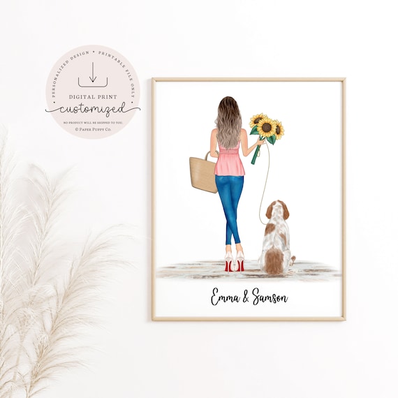 Personalized Pet Print | Digital Download | Dog Mom Print | Family Pet Portrait | Custom Dog Owner Gift | Custom Prints | Custom Gift Ideas