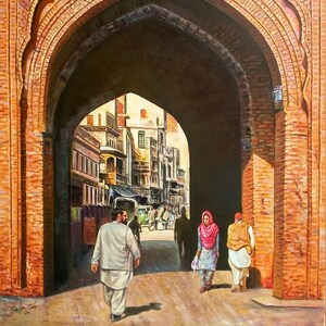 Delhi Gate -- Handmade Oil Paintings ---Pakistani/Indian Art