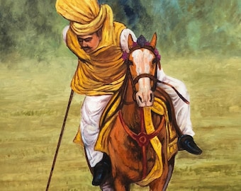 Tent Pegging Handmade Oil Painting indian/pakistani - Etsy Hong Kong Tent Pegging Handmade Oil Painting indian/pakistani - Etsy Hong Kong