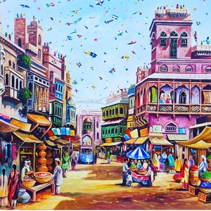 Basant II -- Handmade Oil Paintings ---Pakistani/Indian Art