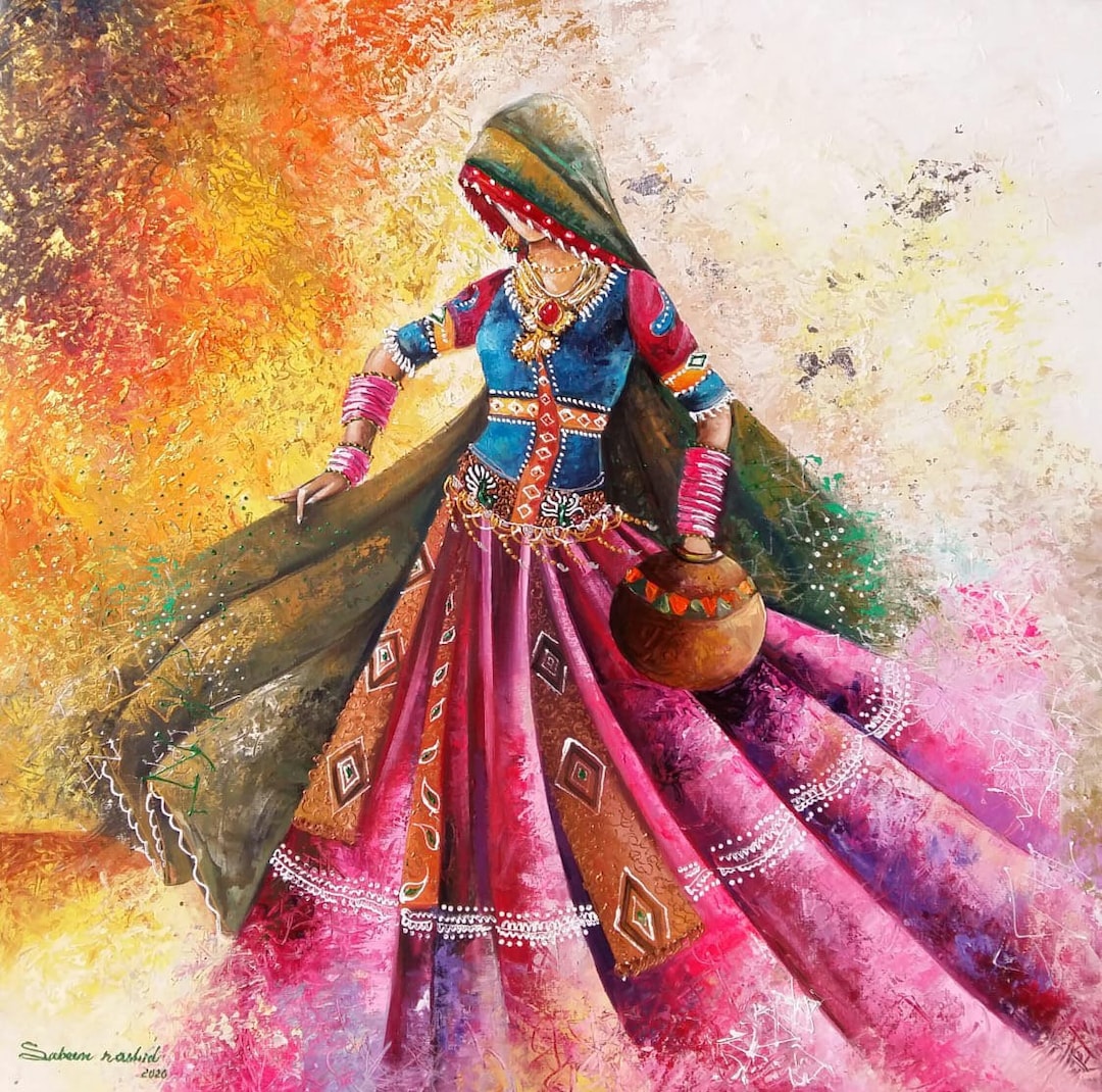 south-asian-woman-iv-handmade-oil-painting-etsy
