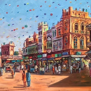 Spring Kite Flying Festival --Pakistani/Indian Art