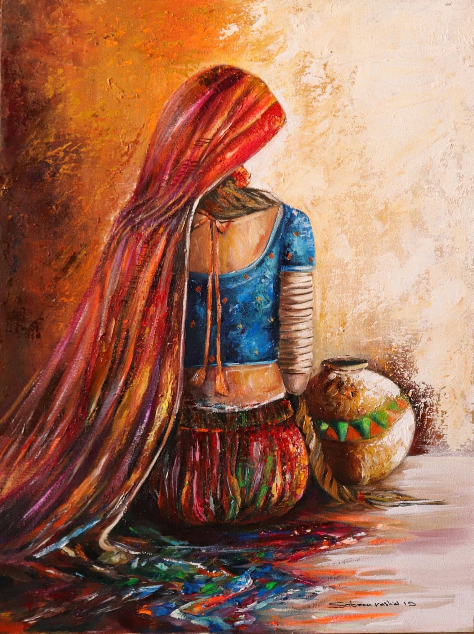 A Game of Chess | Pakistani Oil Painting | Pakistan Wall Art | Indian  Painting | Turban Painting | Punjab Art | Lahore Painting | Sindhi Art