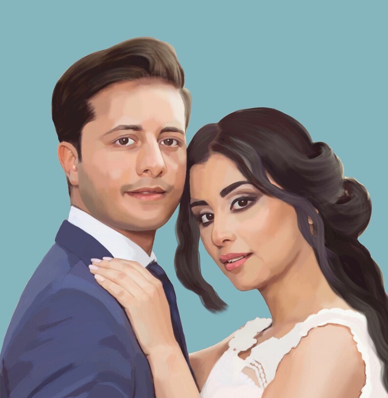 Wedding Portrait Groom Printable Invitation Invitation Wedding Custom Wedding Sign Bride Wedding Gift Portrait Wedding Invitation