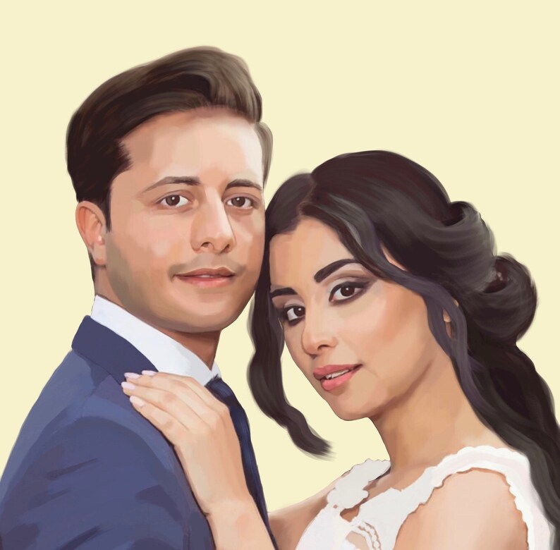 Wedding Portrait Groom Printable Invitation Invitation Wedding Custom Wedding Sign Bride Wedding Gift Portrait Wedding Invitation