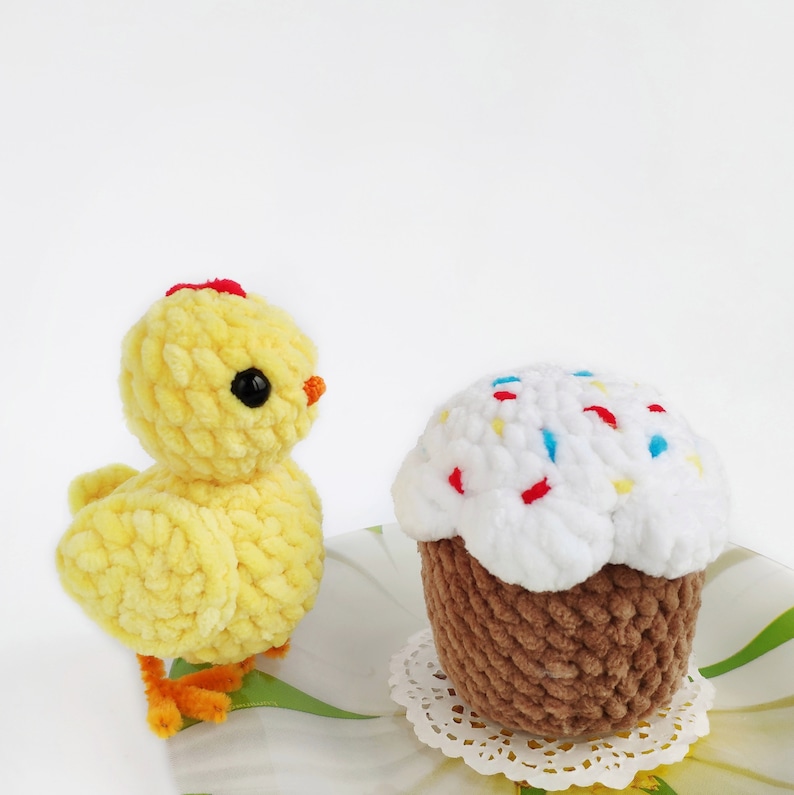 CROCHET CUPCAKE pattern free amigurumi pattern amigurumi play food pattern Crochet food PDF pattern Easter decoration