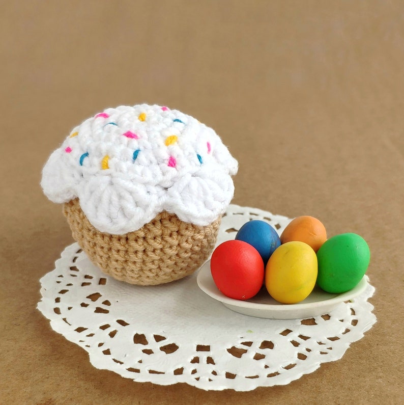 CROCHET CUPCAKE pattern free amigurumi pattern amigurumi play food pattern Crochet food PDF pattern Easter decoration