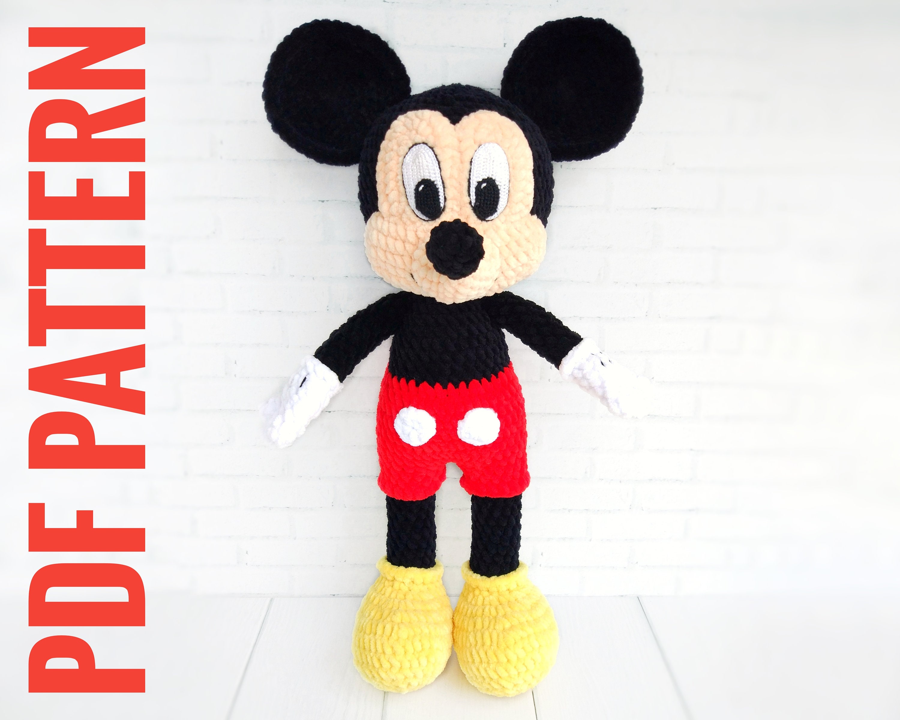 Mickey Mouse Amigurumi pattern Disney Crochet pattern | Etsy