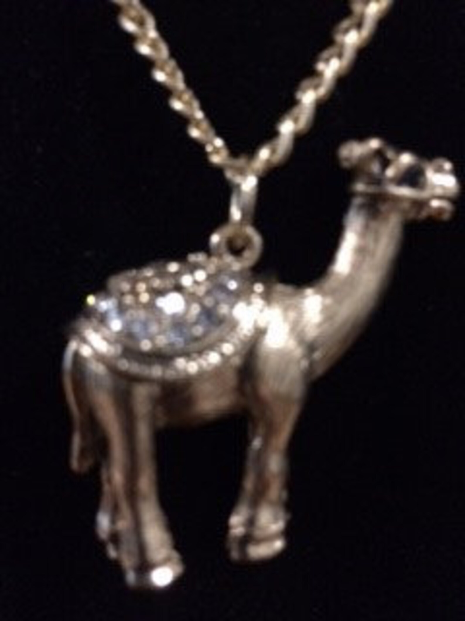 Goldtone camel pendant necklace Etsy