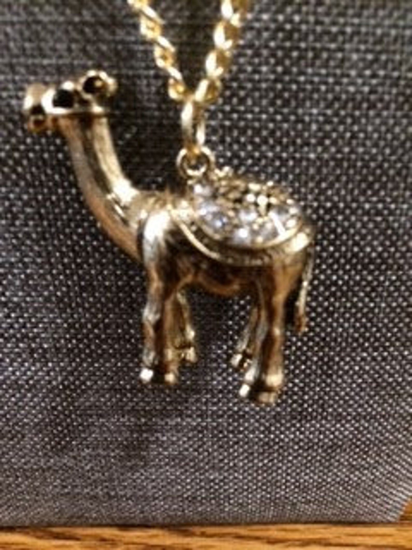 Goldtone camel pendant necklace Etsy