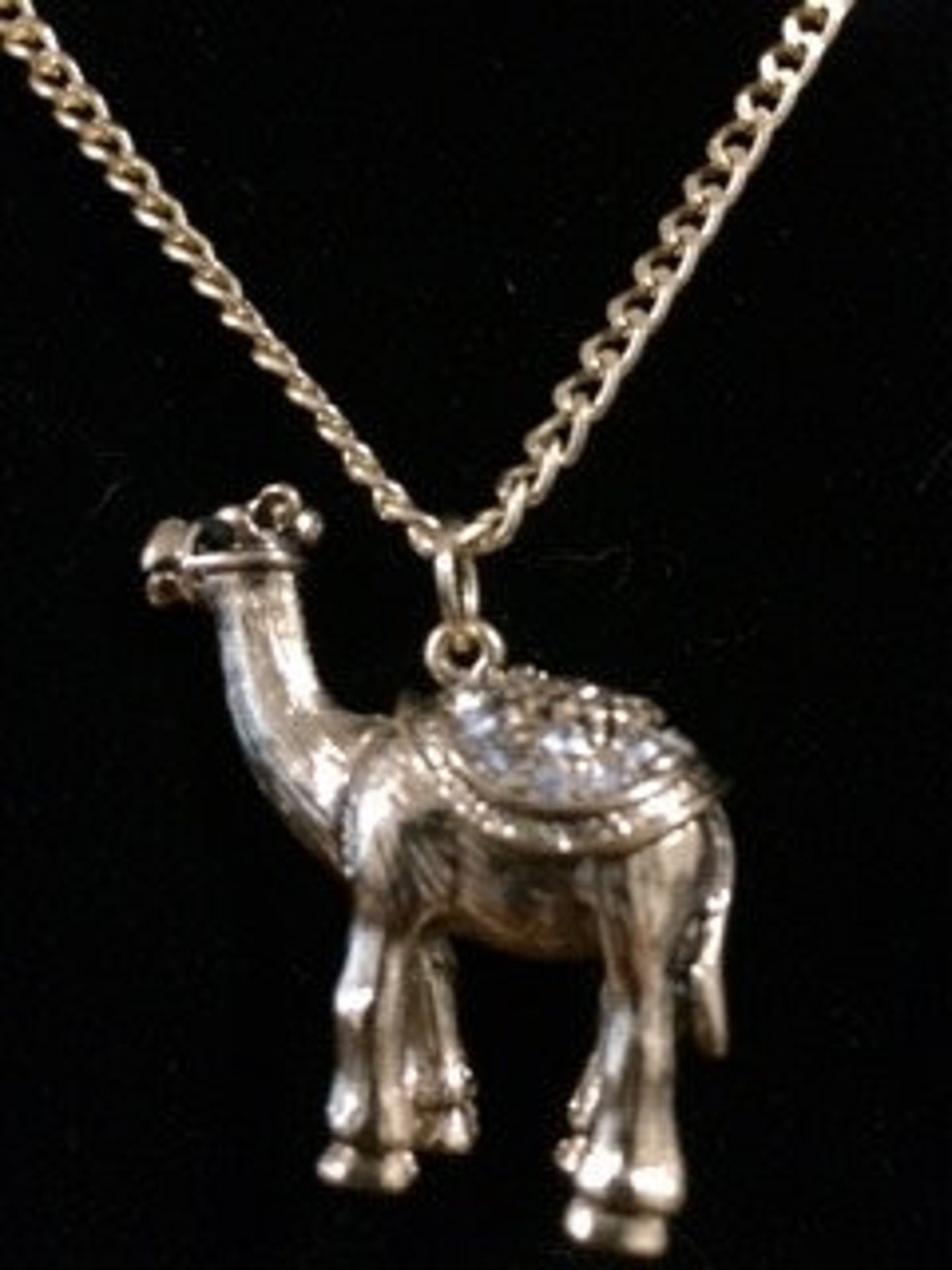 Goldtone camel pendant necklace Etsy