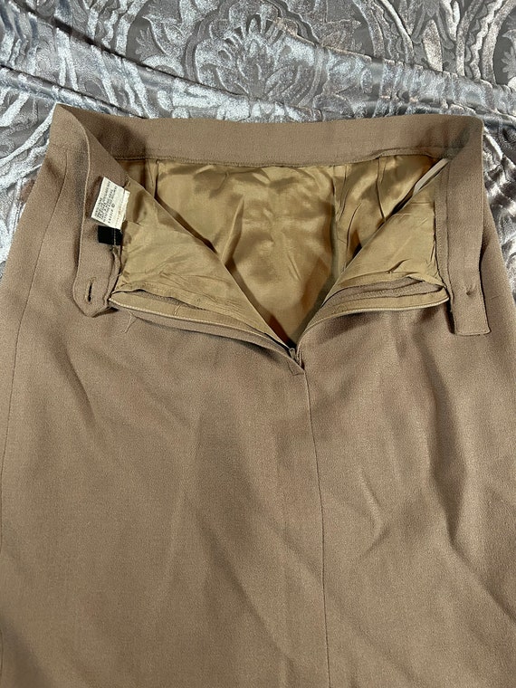 Vintage Taupe Beaded Skirt Suit & Cami medium - image 6