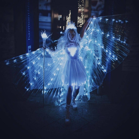 LED Ice Queen Crown Light up Costume Festival Accesories Rave Halloween  Outfit Snow Queen Snow Fairy Winter Wonderland - Etsy