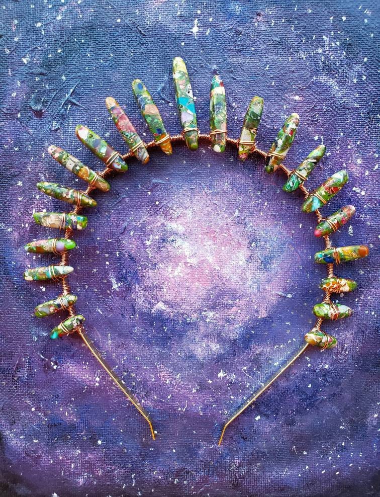 Multi Composite Galactic Queen Headband Halo Crown Festival Fashion ...