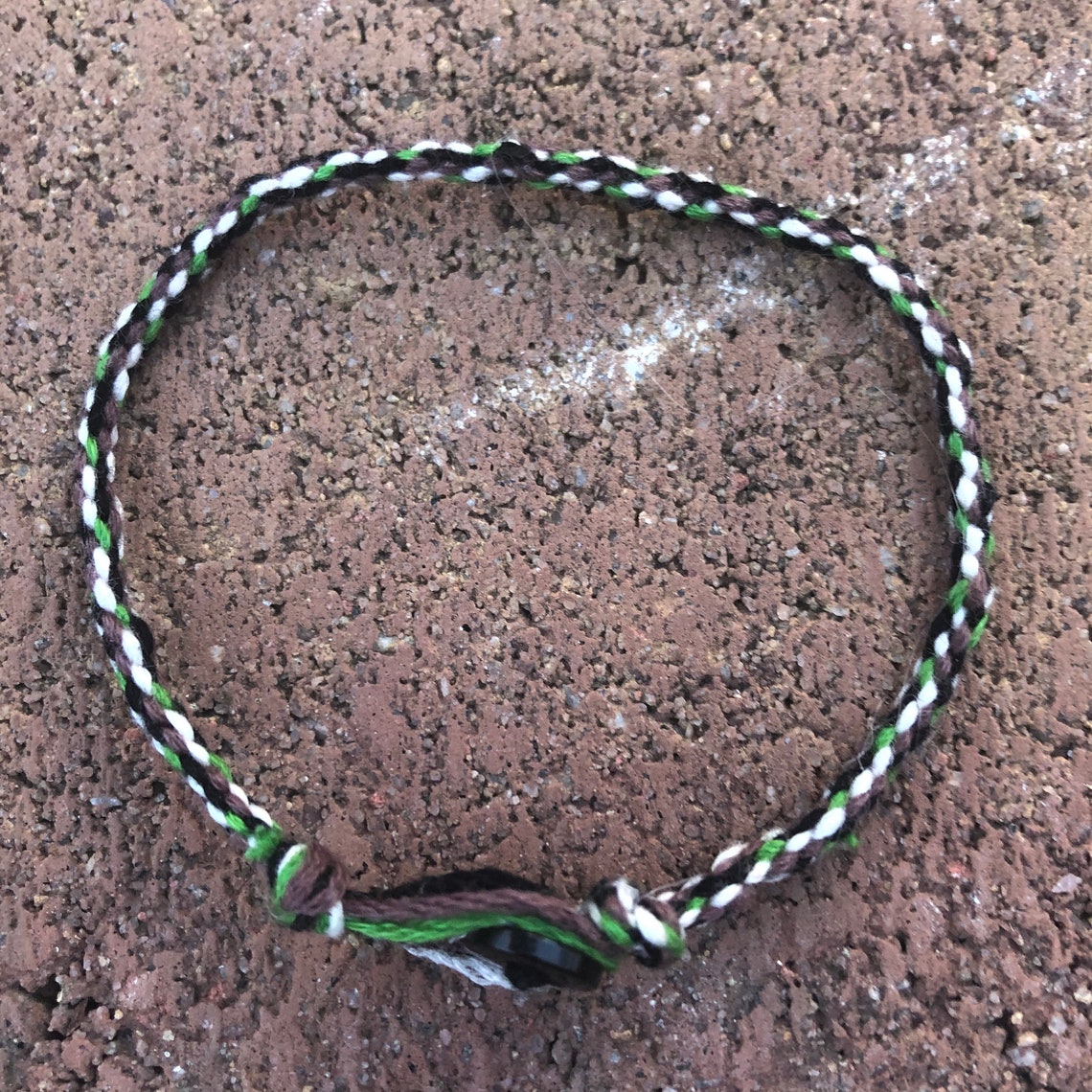 Camo Friendship Bracelet Black Brown Green and White Rope Etsy