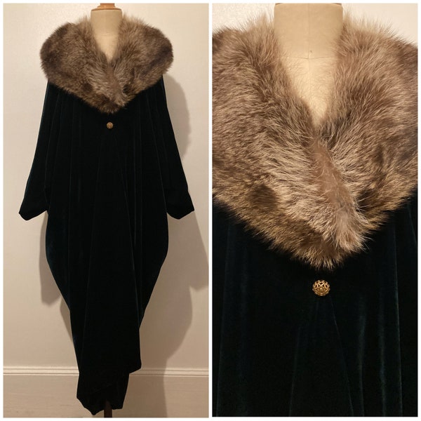 Velvet Poiret style coat 1910 1920