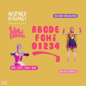 Luli Pampin inspired alphabet, Luli Pampin  inspired font  LUPAPR