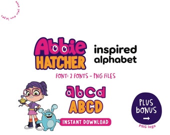 Abby Hatcher inspired alphabet, Abby Hatcher inspired font ABHAPR