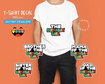 Toca Boca family Iron On Transfer or sublimation design. Toca Life png decal. Instant download. TOBOPR